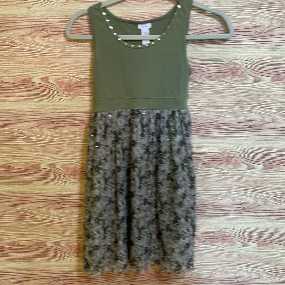 Justice camouflage sequin dress size 12